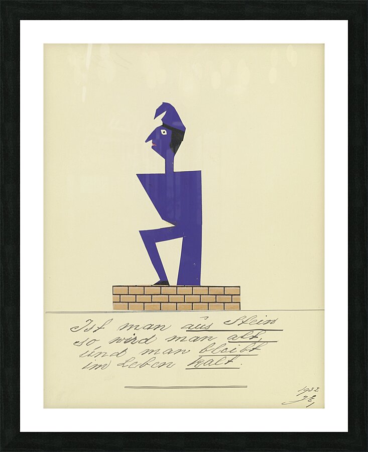 ‘Ist man aus Stein …’ 1932  My Pictures Become Wilder and Wilder By John Elsas Picture Frame print