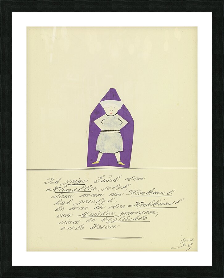 ‘Ich zeige Euch den Künstler jetzt …’ 1932  My Pictures Become Wilder and Wilder By John Elsas Picture Frame print