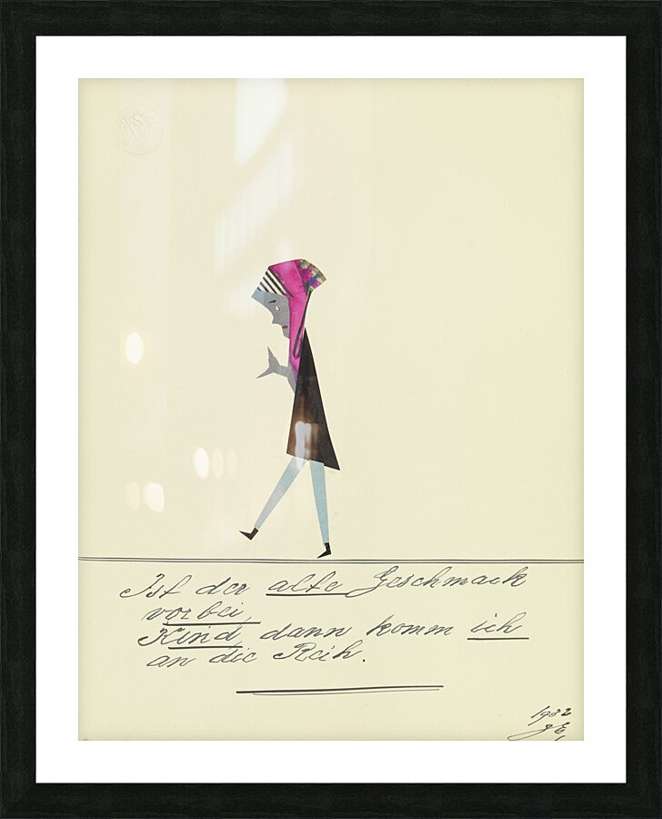 ‘Ist der alte Geschmack vorbei …’ 1932  My Pictures Become Wilder and Wilder By John Elsas Picture Frame print