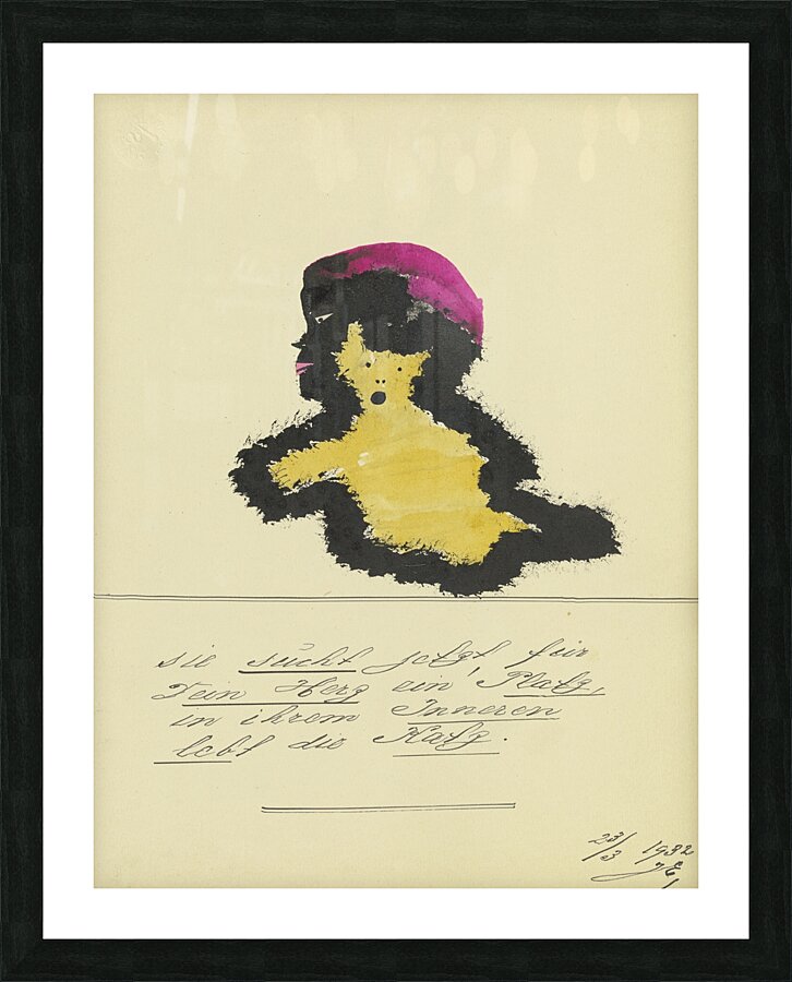 ‘Sie sucht jetzt für Dein Herz ein Platz …’ 1932  My Pictures Become Wilder and Wilder By John Elsas Picture Frame print