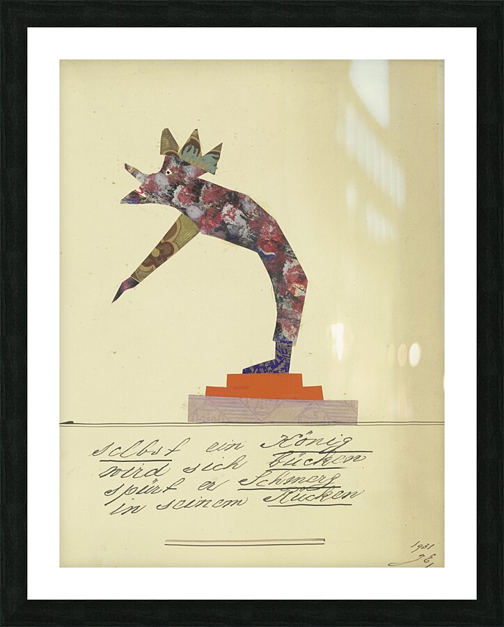 ‘Selbst ein König wird sich bücken …’ 1931  My Pictures Become Wilder and Wilder By John Elsas Picture Frame print