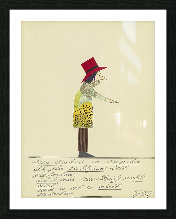 ‘Sein Onkel in Amerika …’ 1931  My Pictures Become Wilder and Wilder By John Elsas Picture Frame print