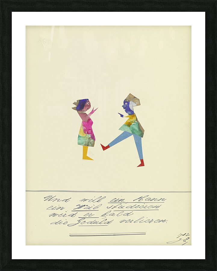 ‘Und will ein Mann ein Weib studieren …’ 1932  My Pictures Become Wilder and Wilder By John Elsas Picture Frame print