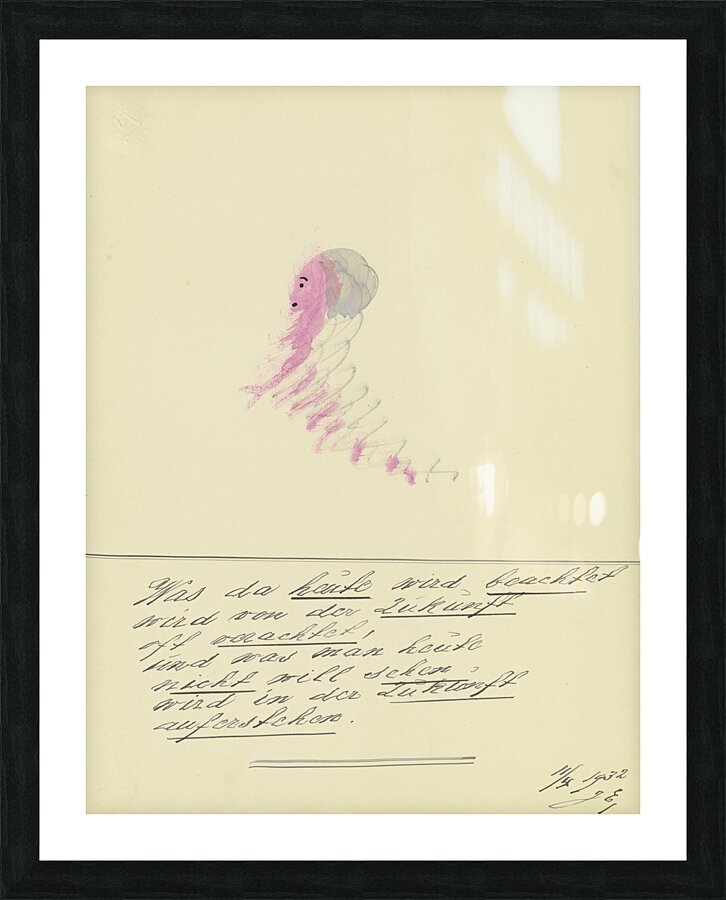 ‘Was da heute wird beachtet …’ 1932  My Pictures Become Wilder and Wilder By John Elsas Picture Frame print