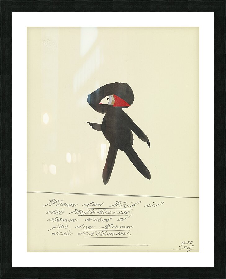 ‘Wenn das Weib ist die Verführerin …’ 1932  My Pictures Become Wilder and Wilder By John Elsas Picture Frame print