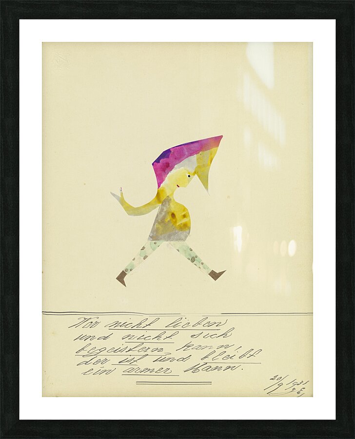 ‘Wer nicht lieben und nicht sich begeistern kann …’ 1931  My Pictures Become Wilder and Wilder By John Elsas Picture Frame print