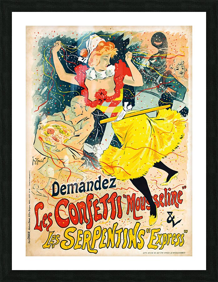Les Confetti 1894 Posters by Georges Meunier Picture Frame print
