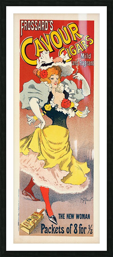 Frossard’s Cavour Cigars 1896 Posters by Georges Meunier Picture Frame print