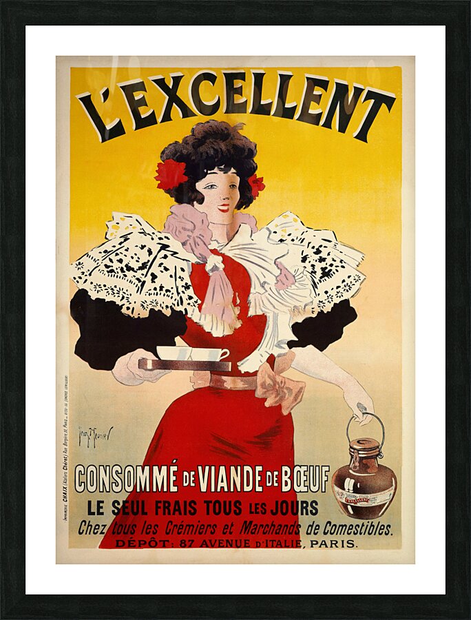 L’excellentConsomme De Viande De Bœuf 1895 Posters by Georges Meunier Picture Frame print