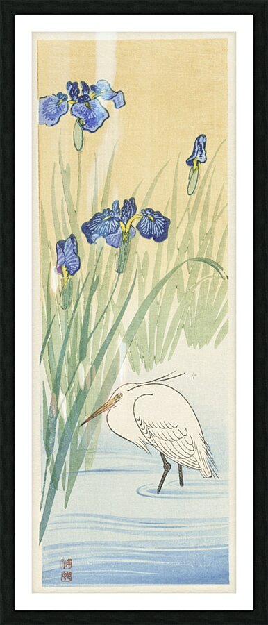 Egret 1925 - 1936 by Ohara Koson 1877-1945. Picture Frame print
