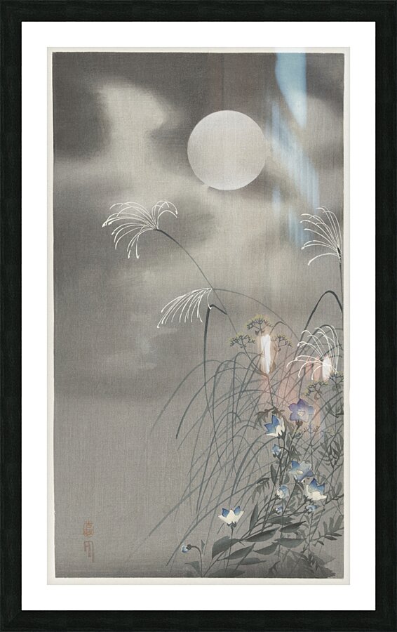 Gull on rock 1900 - 1910 by Ohara Koson 1877-1945. Picture Frame print