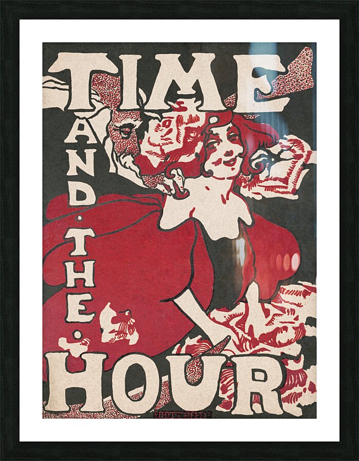 Time and the Hour 1895 poster by Ethel Reed.  Picture Frame print