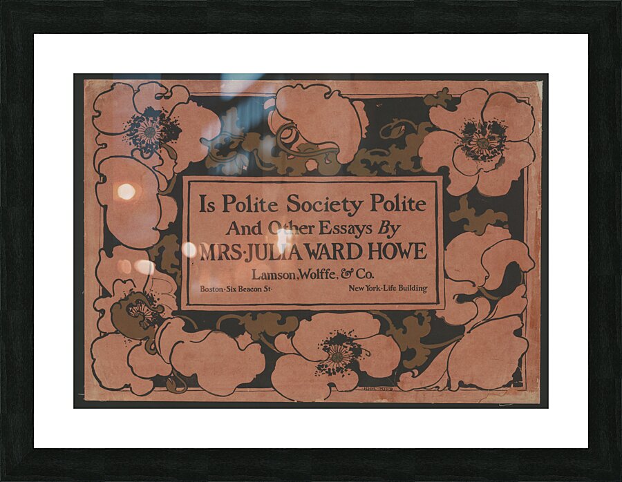 Poster showing illustrated flowers 1895 print by Ethel Reed.  Picture Frame print