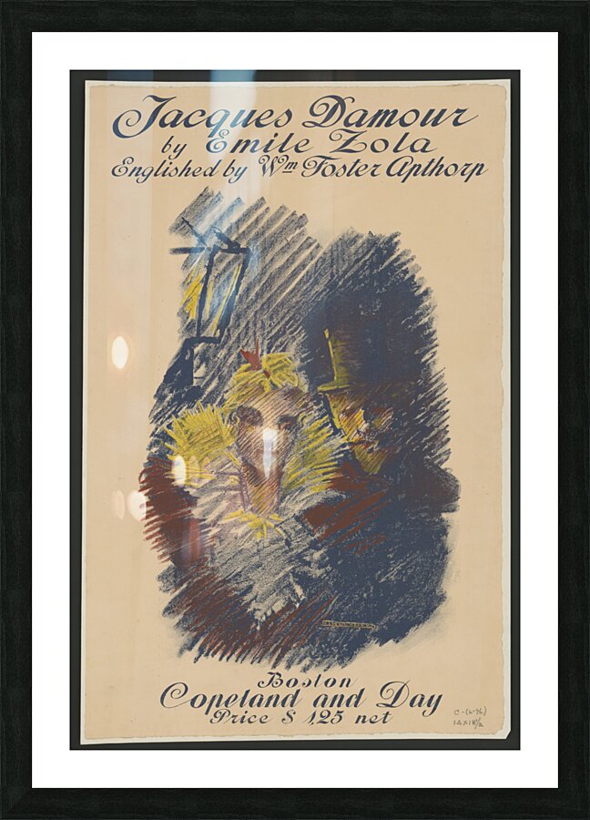 Woman and man 1896 print by Ethel Reed. Picture Frame print