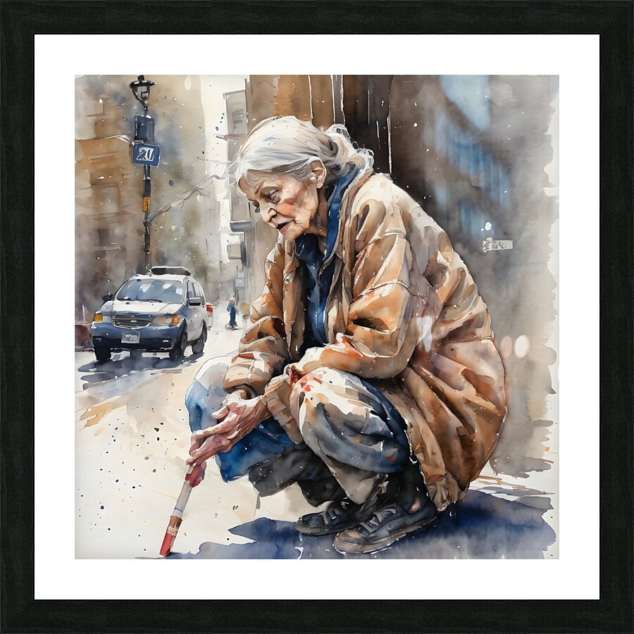 Watercolor  “Deliver Me“  By Bruce Lazarus Picture Frame print