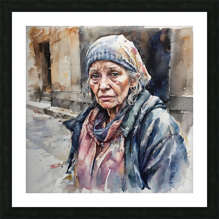 Watercolor “Im Truly Tired”  By Bruce Lazarus Picture Frame print