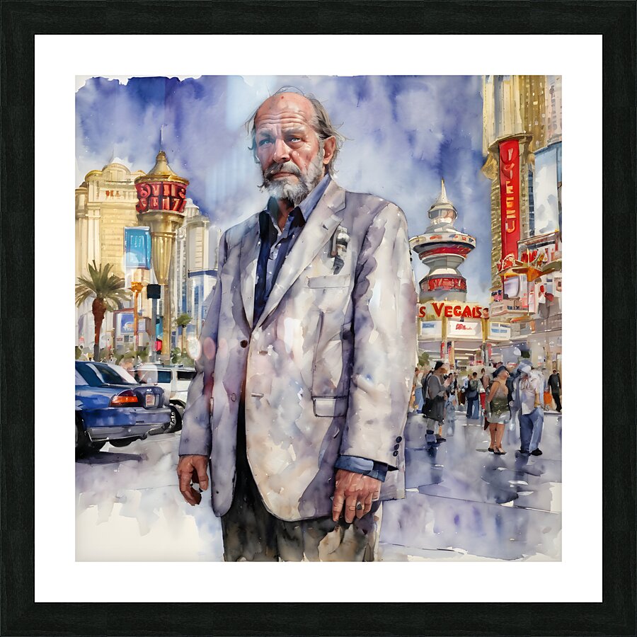 Watercolor “Broke” By Bruce Lazarus Picture Frame print