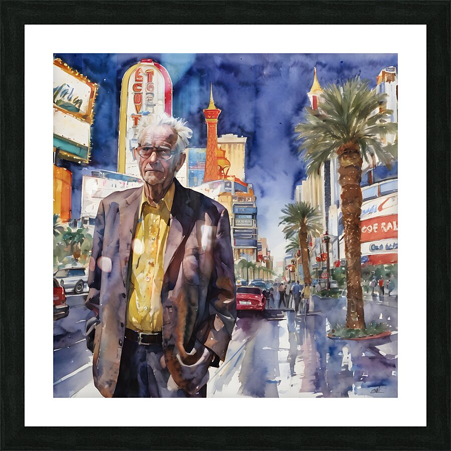 Watercolor  “Maybe Today”  By Bruce Lazarus Picture Frame print