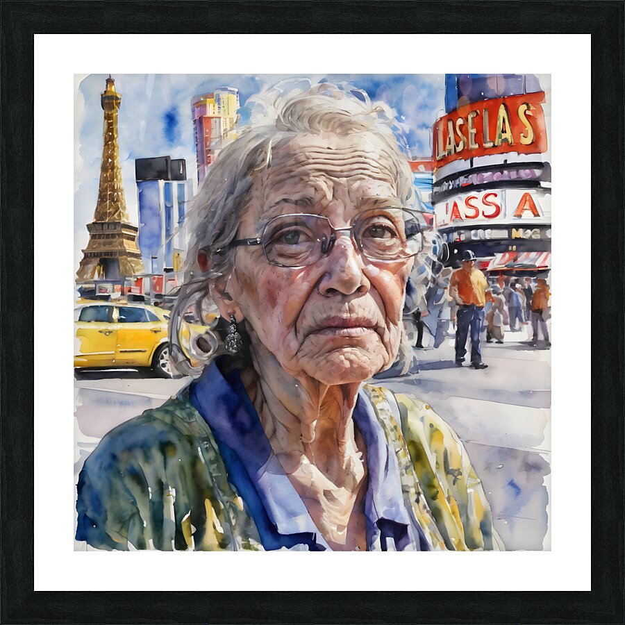 Watercolor “Only Me” By Bruce Lazarus Picture Frame print