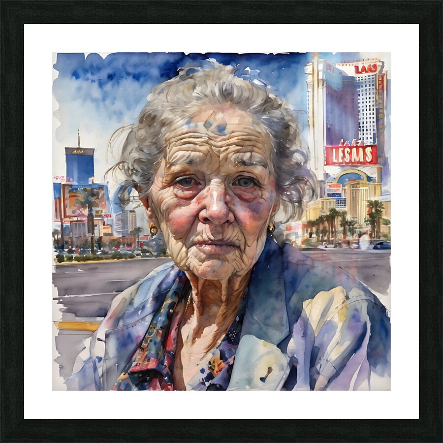 Watercolor “All Gone” By Bruce Lazarus Picture Frame print