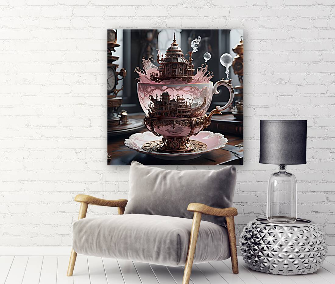 A luxurious Steampunk Teacup Tempest By ISHISH Reproduction