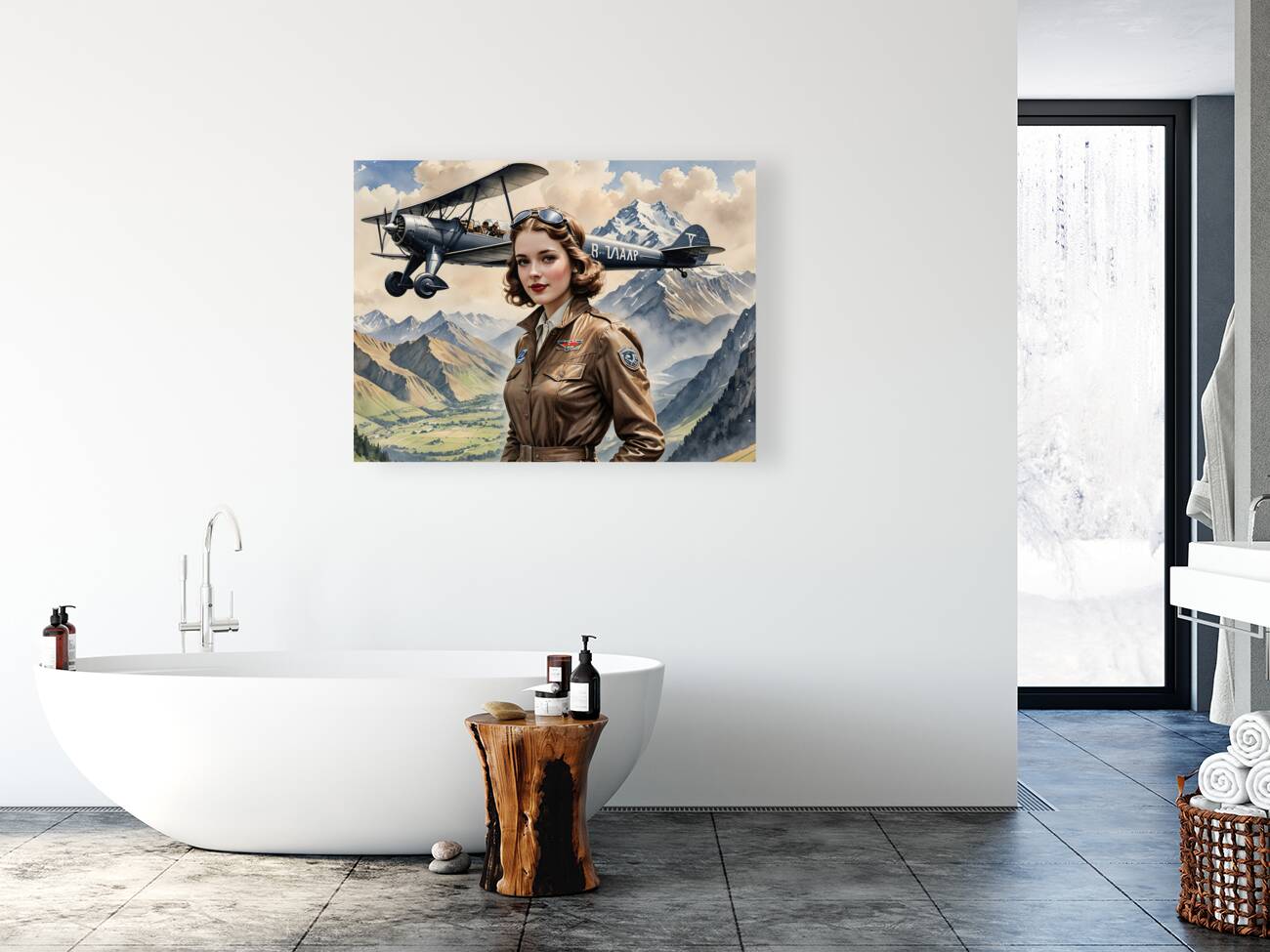 Aviator Amelia Airheart By ISHISH Reproduction