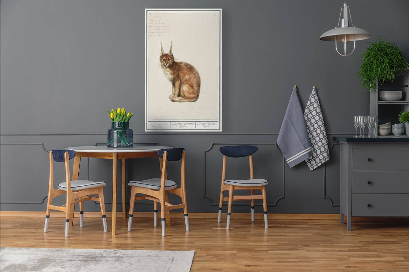 Lynx in vintage style Reproduction