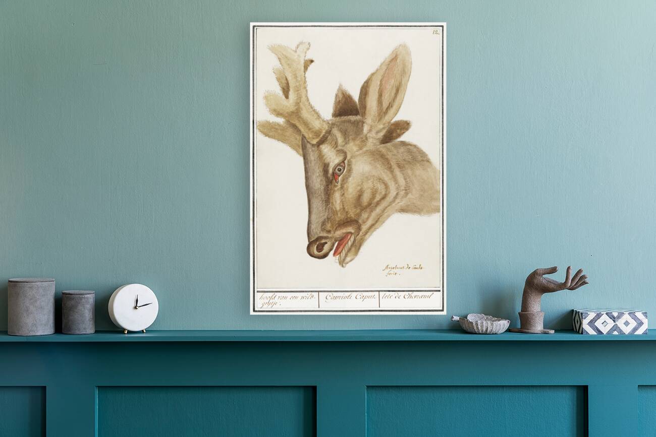 Deer head in vintage style Reproduction