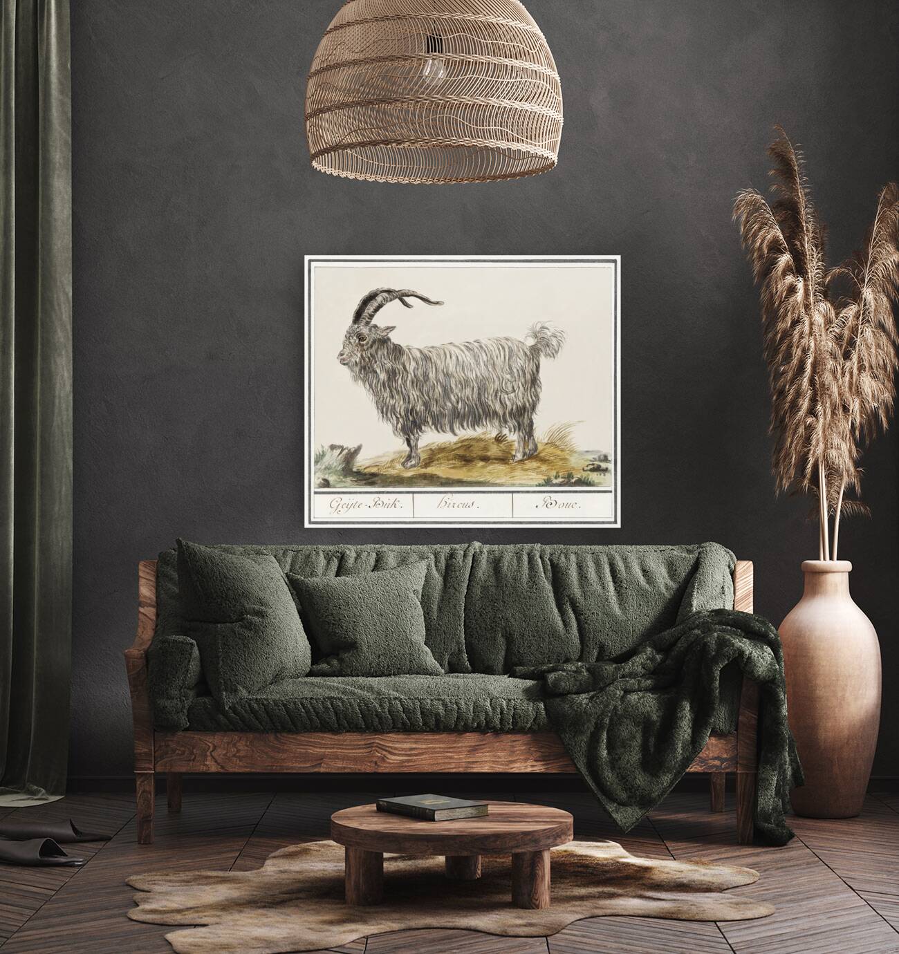 Goat in vintage style Reproduction