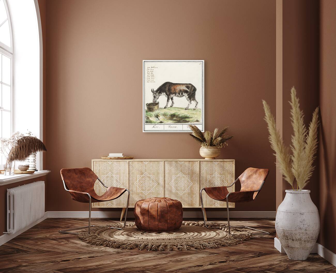 Cow in vintage style Reproduction