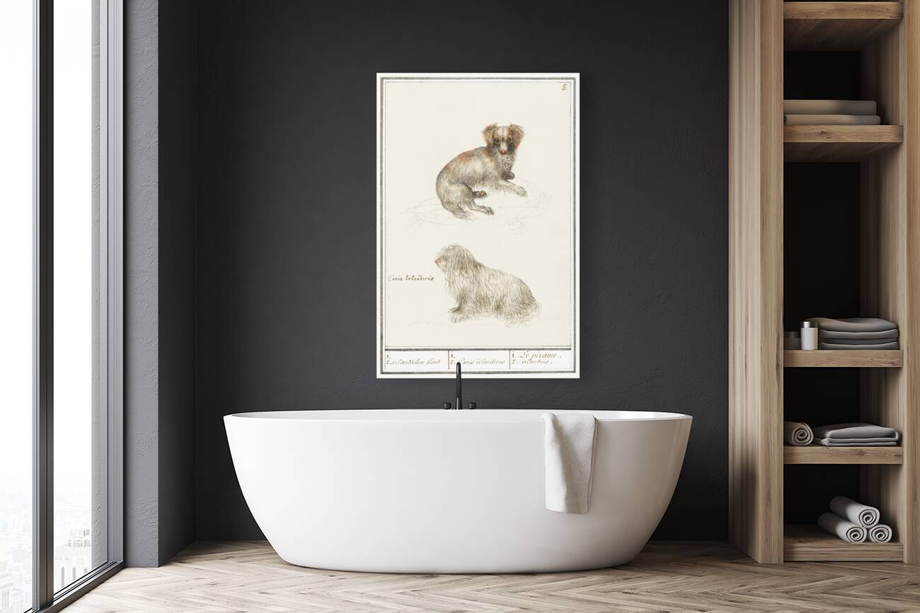 Two dogs in vintage style Reproduction