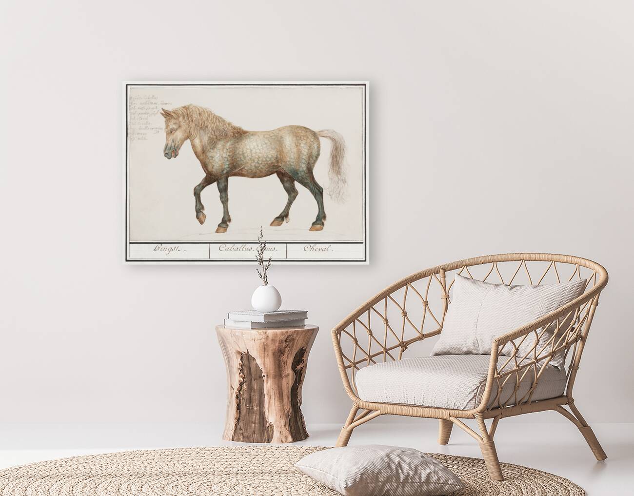 Horse in vintage style Reproduction