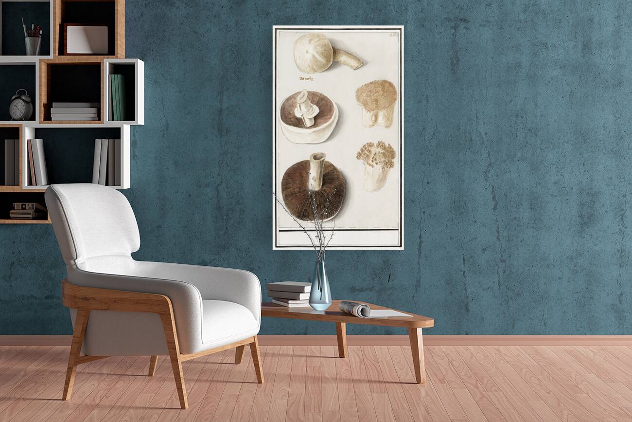 Mushrooms in vintage style Reproduction