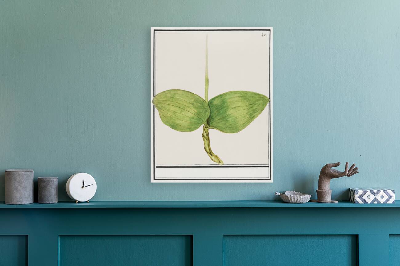 Green foliage in vintage style Reproduction