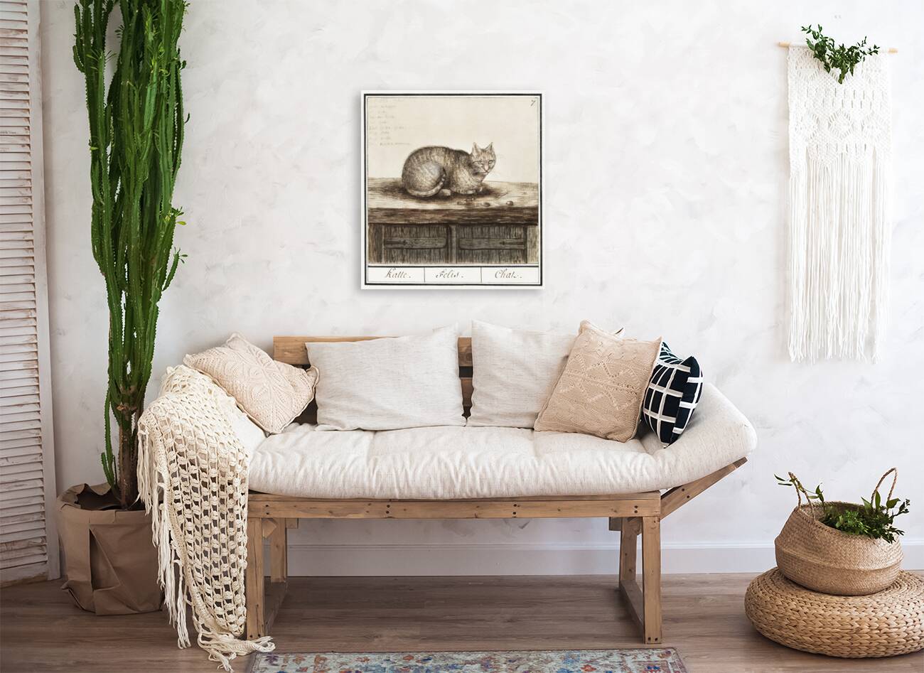 Cat in vintage style Reproduction