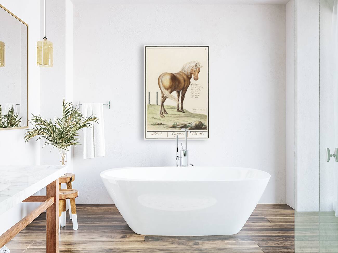 Horse in vintage style Reproduction