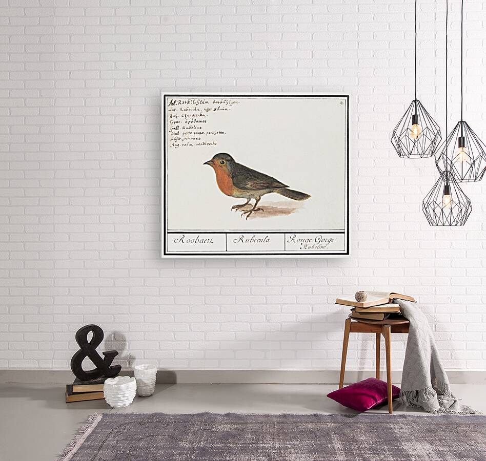 Robin in vintage style Reproduction
