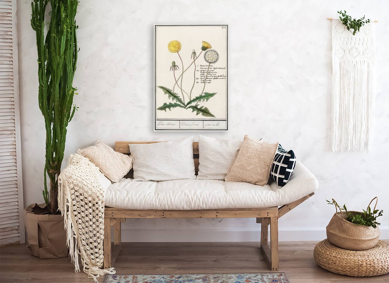 Dandelion in vintage style Reproduction