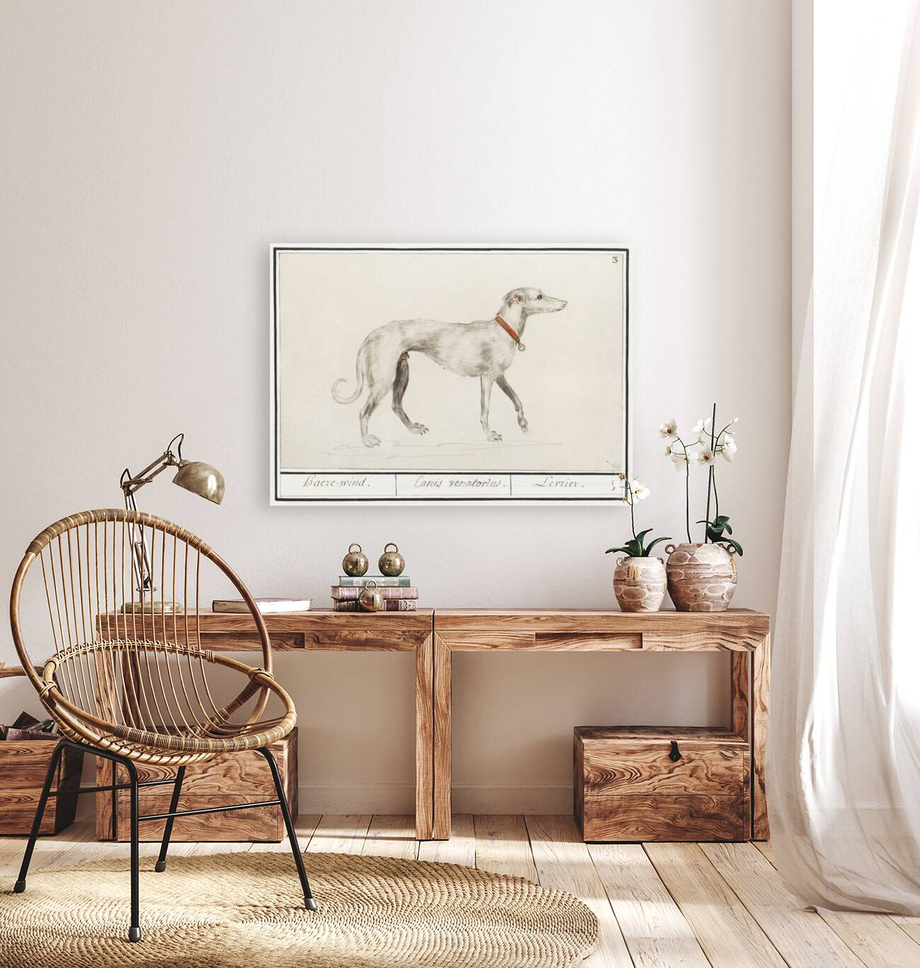 Greyhound in vintage style Reproduction