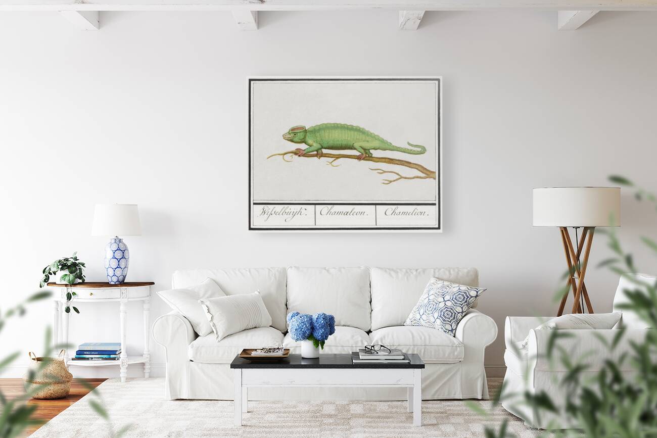Chameleon in vintage style Reproduction