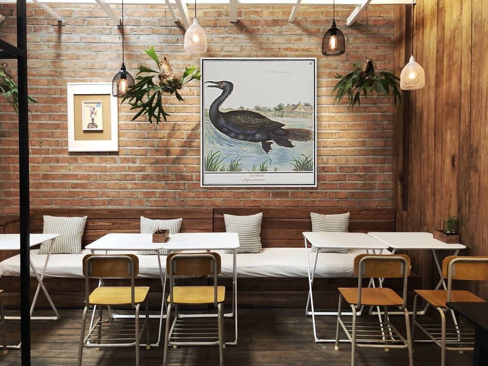 Cormorant in vintage style Reproduction