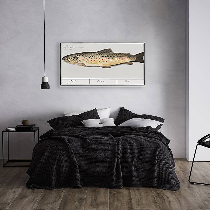 Trout in vintage style Reproduction