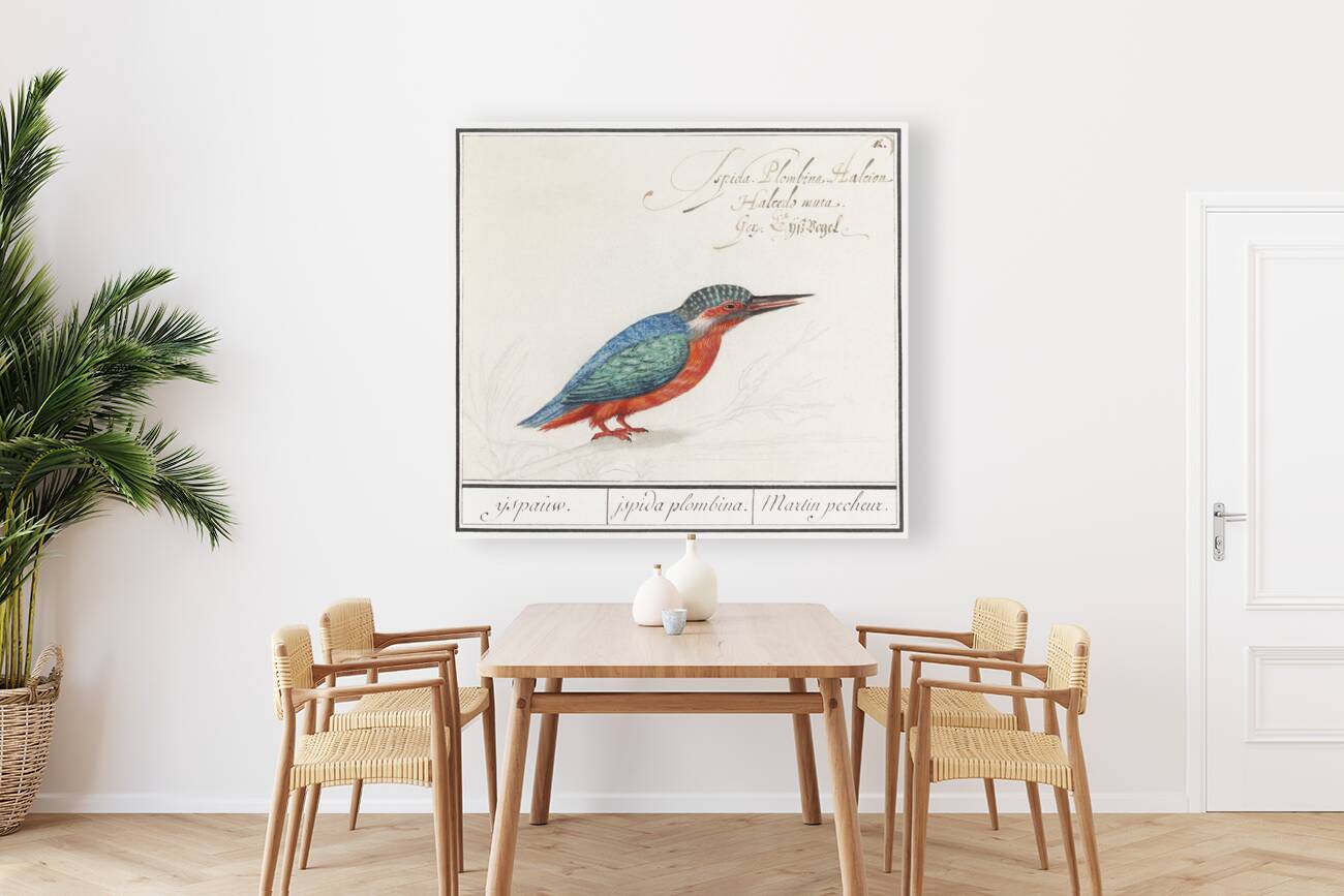 Kingfisher in vintage style Reproduction