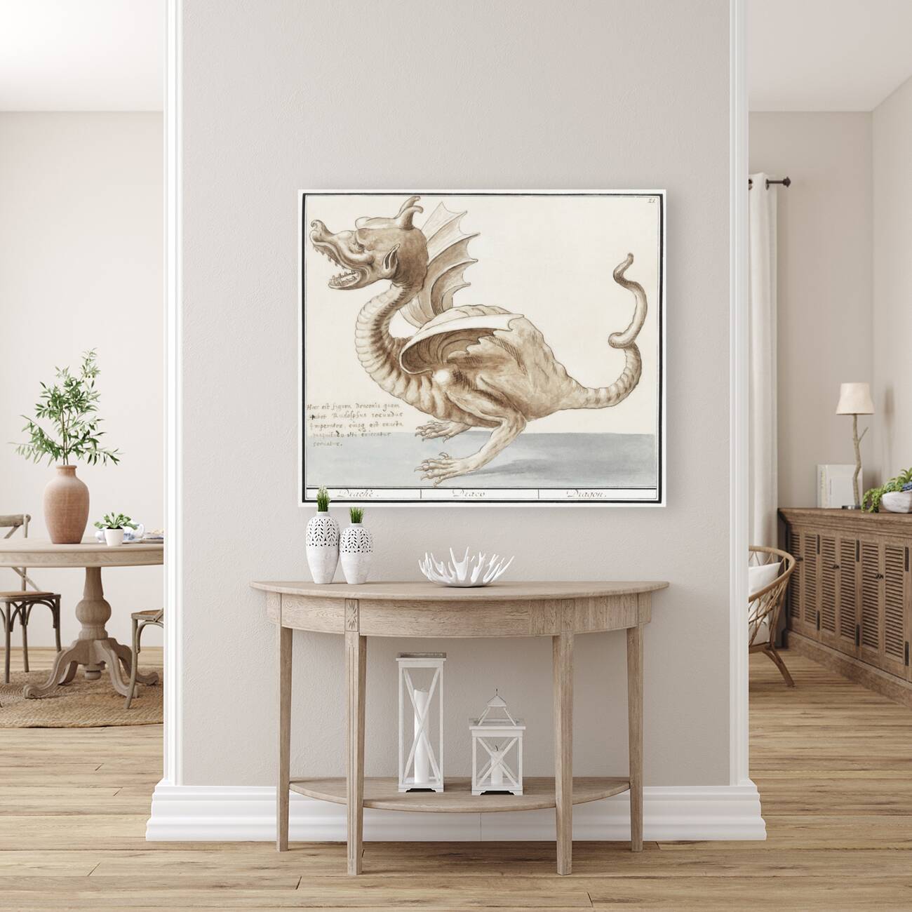 Dragon in vintage style Reproduction