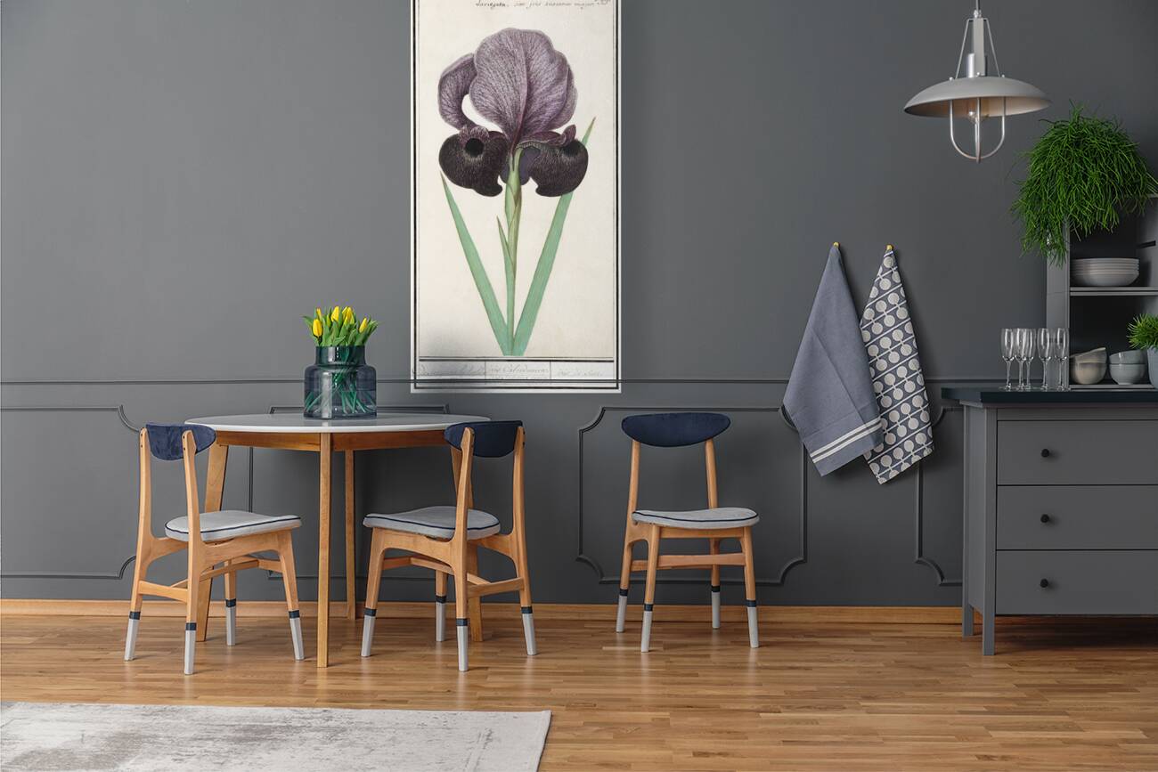 Mourning iris in vintage style Reproduction