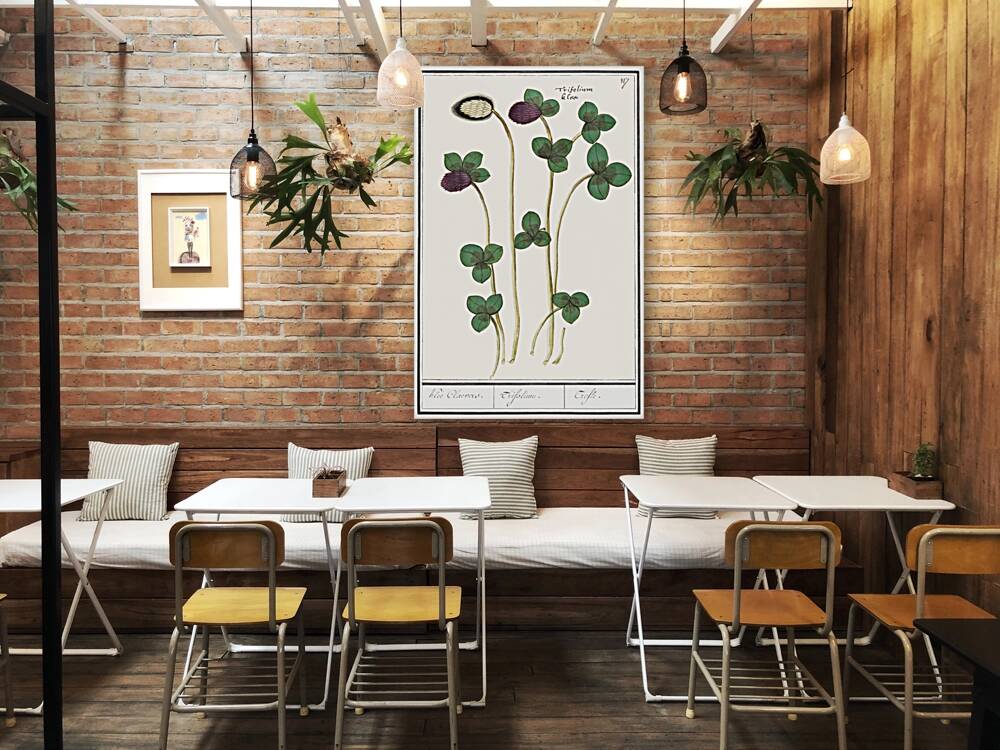 Dogstand flower wild rose and papaver Reproduction