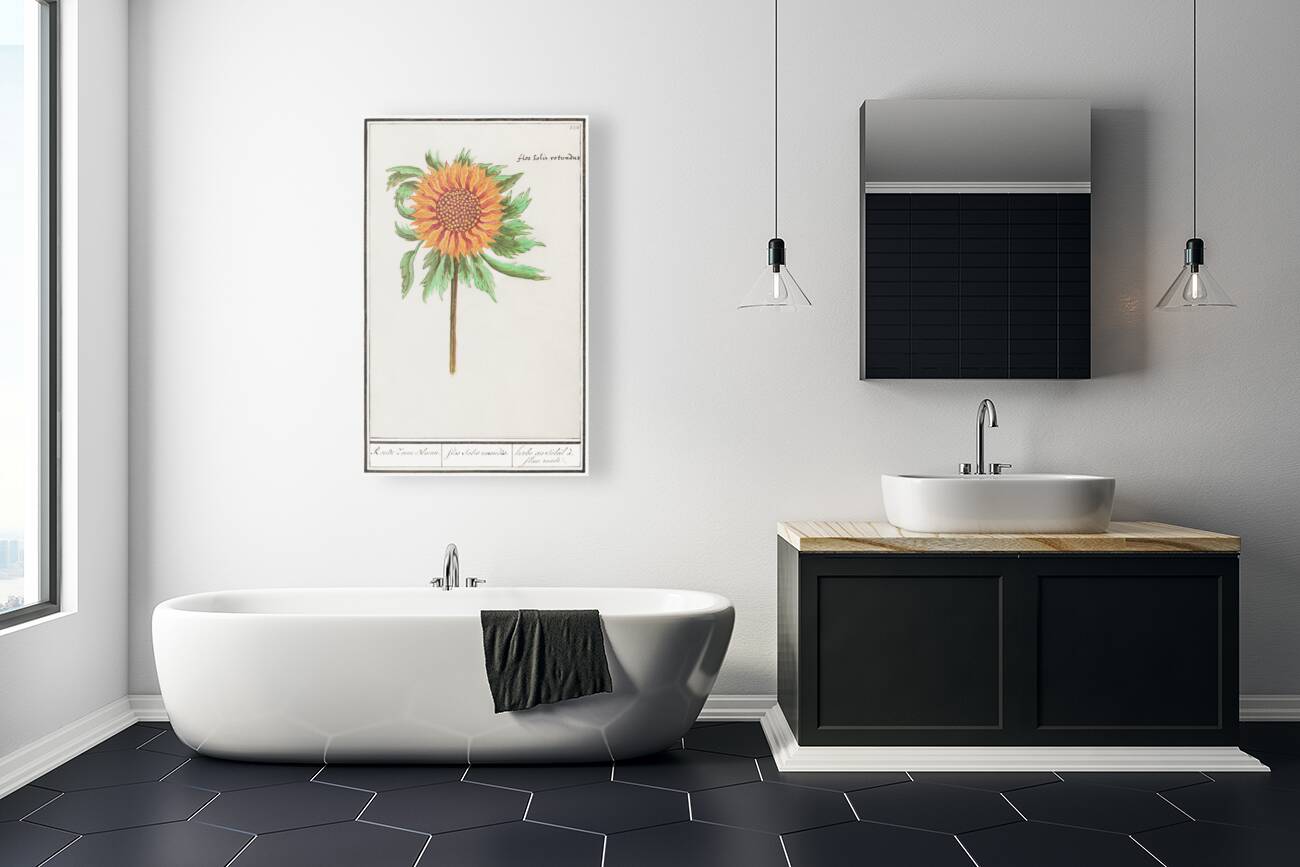 Sunflower in vintage style Reproduction