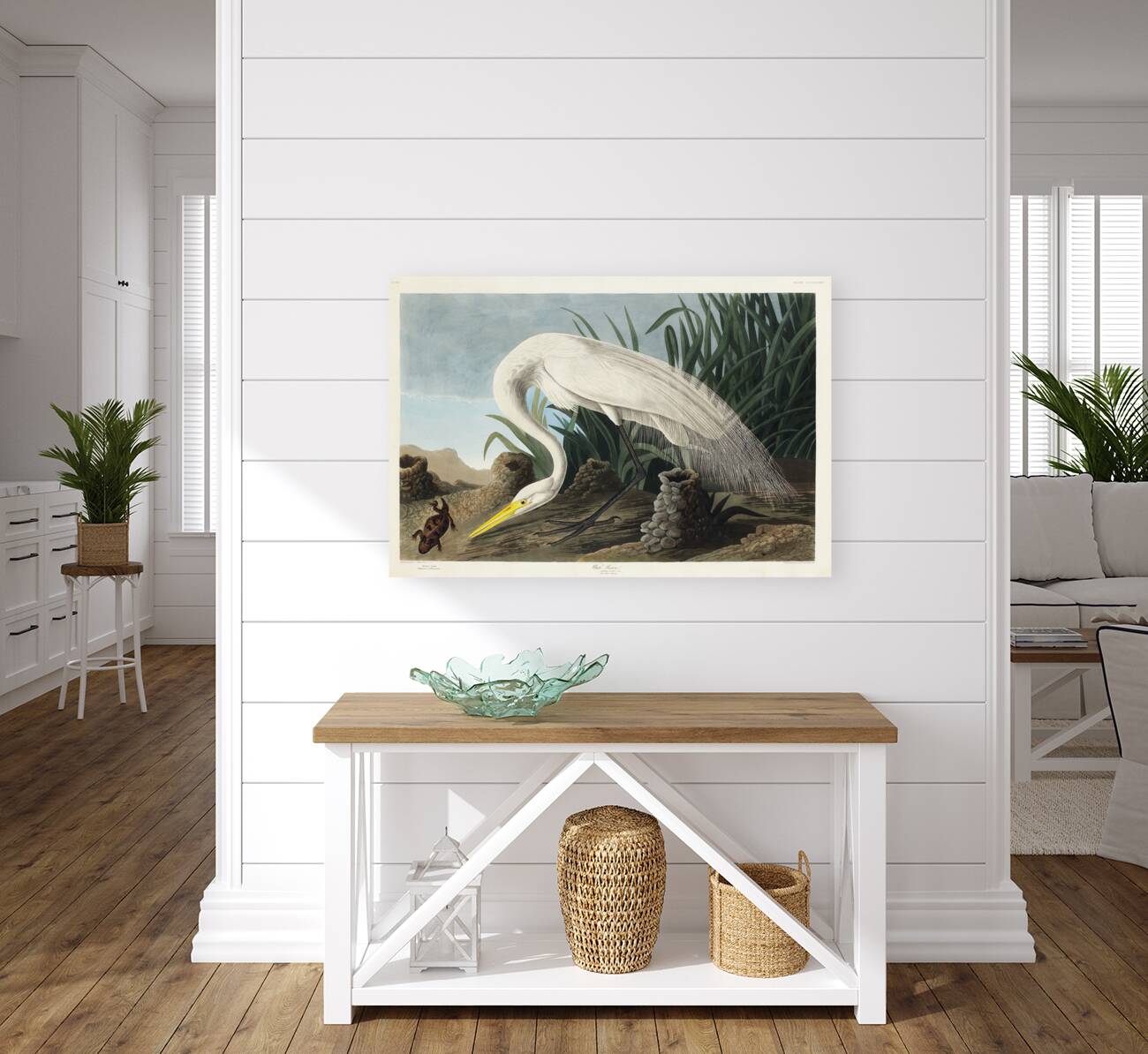 White Heron Reproduction