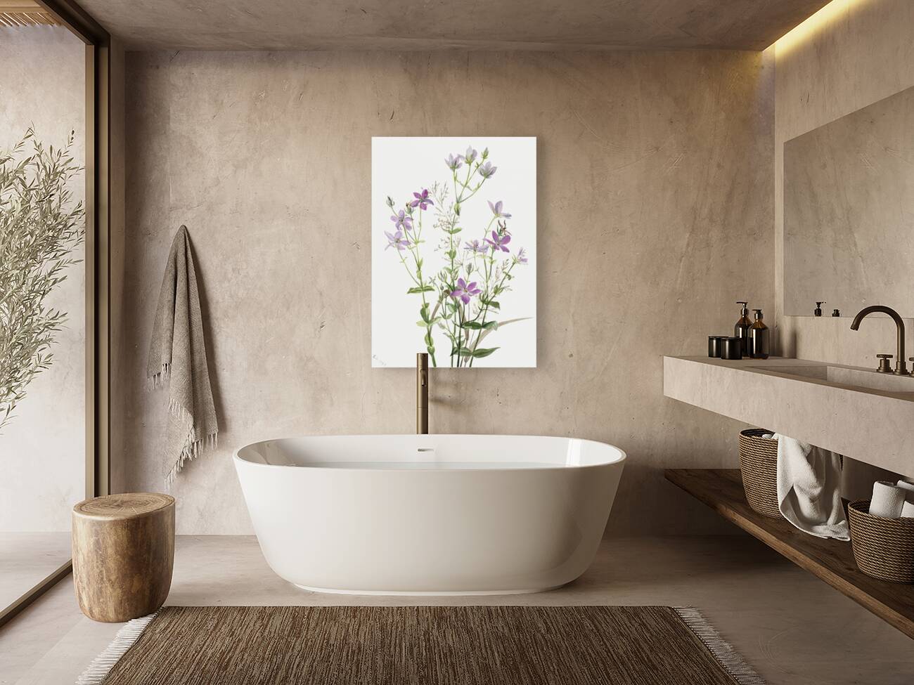 Gentianacease sabbalia angularis 1880 Reproduction