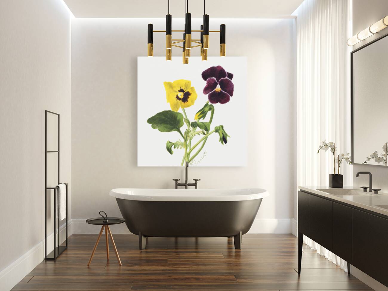 Pansies 1875 Reproduction